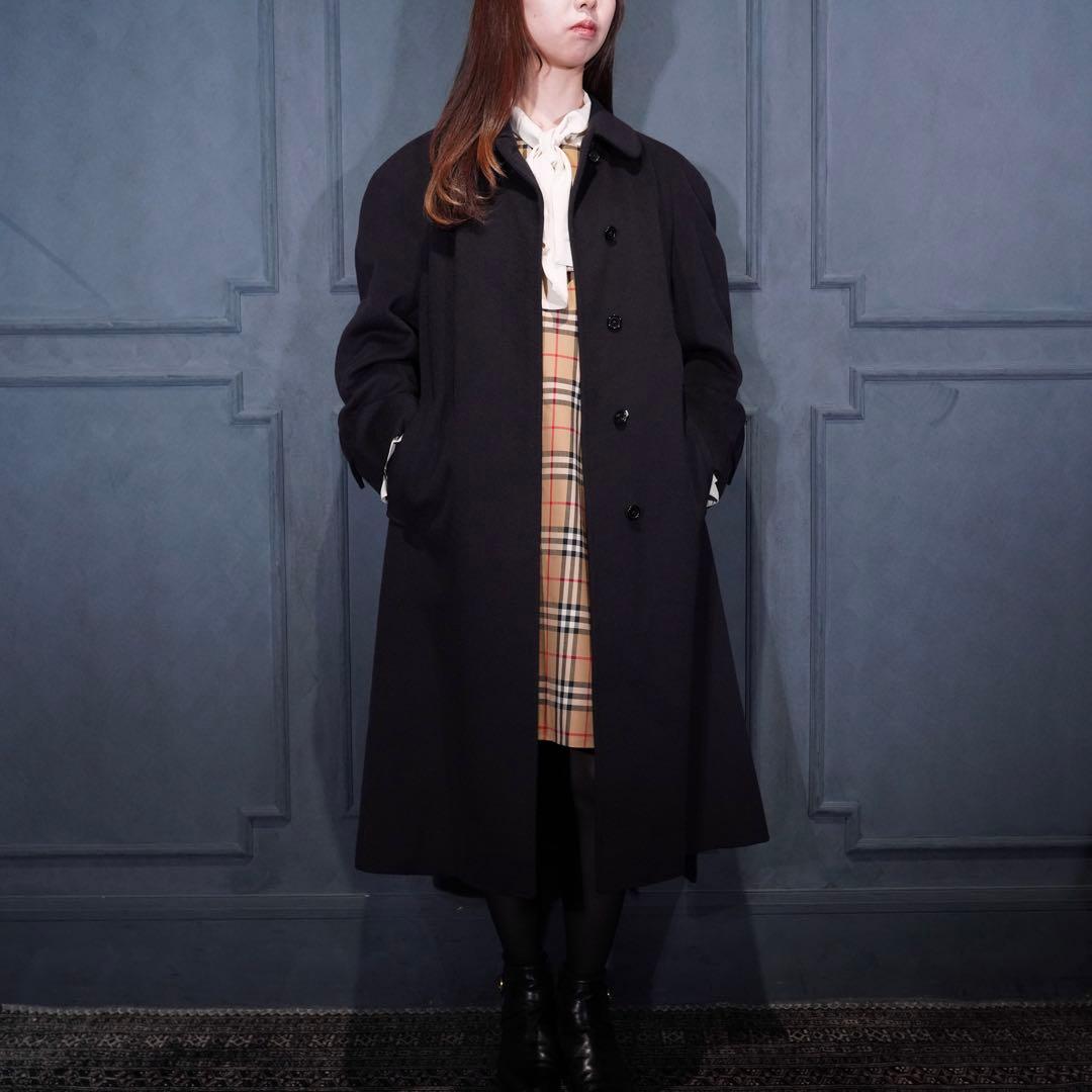 Aquascutumアクアスキュータムピュアカシミヤ100%ステンカラーコート