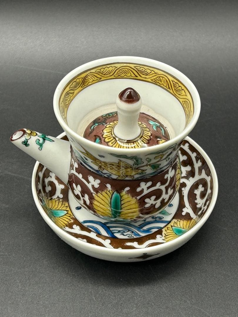 陶器 九谷焼 角福 醤油さし 手描き 縁起物 鯉 希少品 - メルカリ