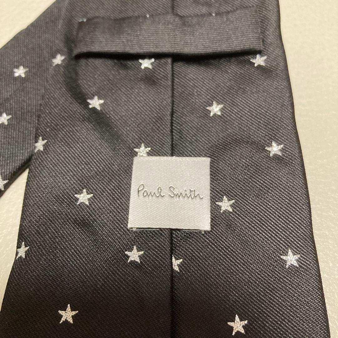 美品☆ ポールスミス ネクタイ 星柄 黒 ブラック - メルカリ