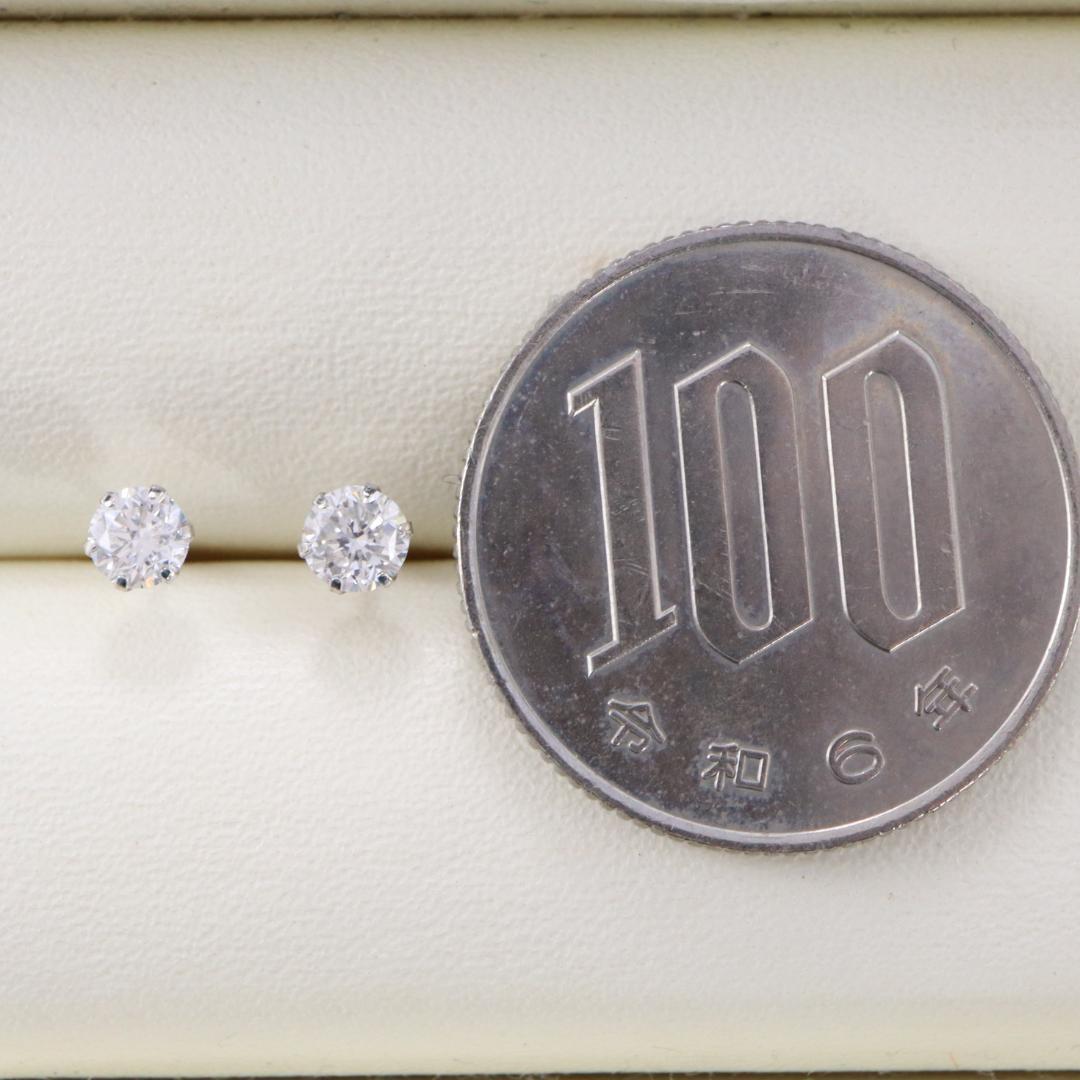 プラチナ　ダイヤモンド0.213ct 0.222ct EカラーSI2ピアス