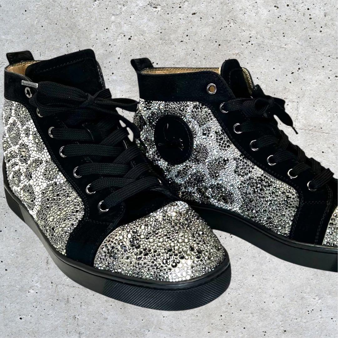 レア クリスチャンルブタン ハイカットスニーカー スワロフスキー