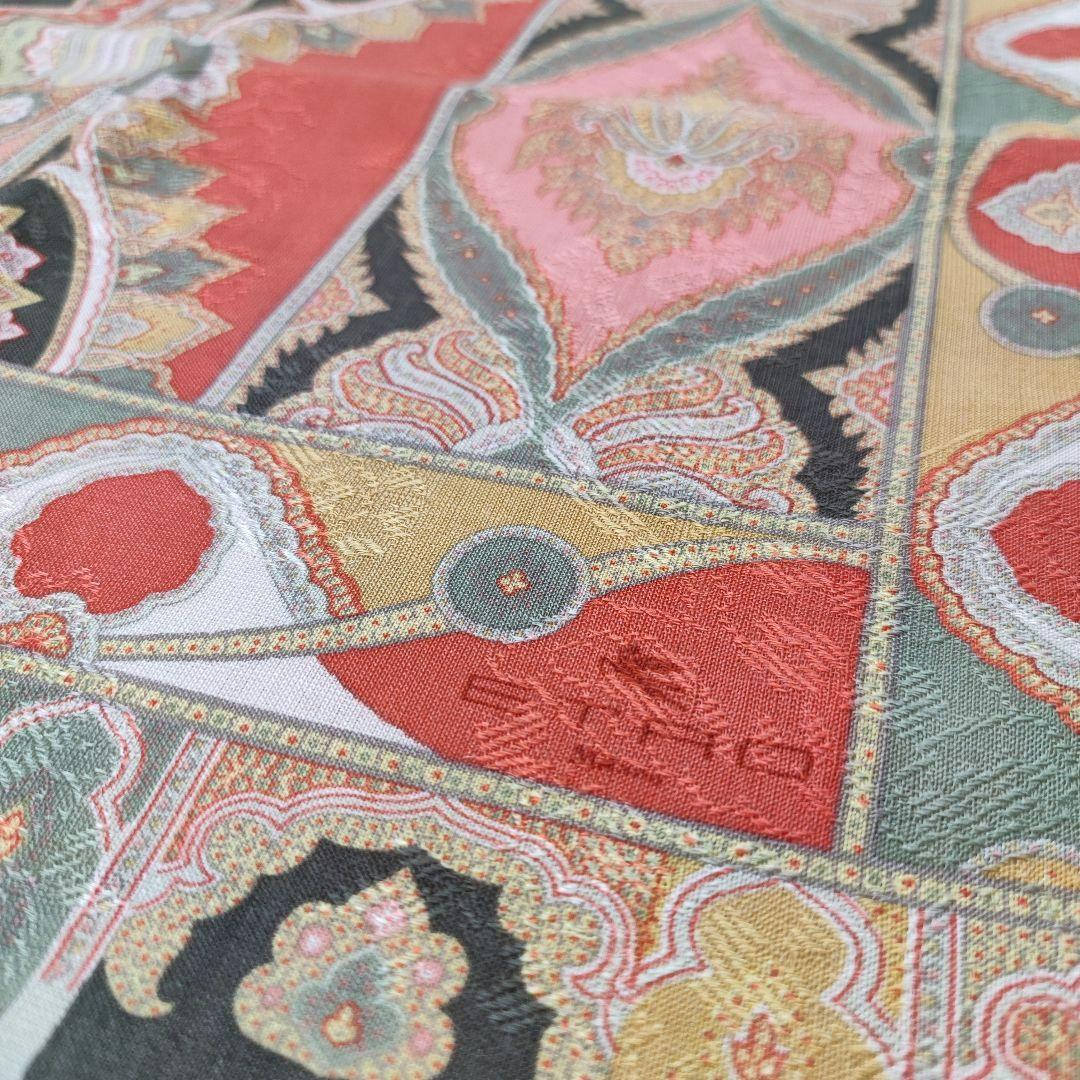 極美品　ETRO　ストール　ショール　ウール／シルク　ITALY　オリエンタル柄 ストール/オリエンタル柄ウール大判ストール レディース 秋 冬 秋冬 春