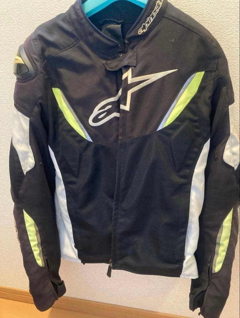 Alpinestars バイクジャケット 黒/白/緑 - メルカリ