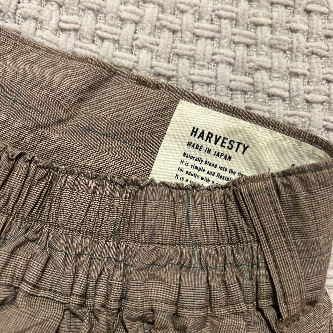 HARVESTY チェックカルメンキュロットブラウン - メルカリ