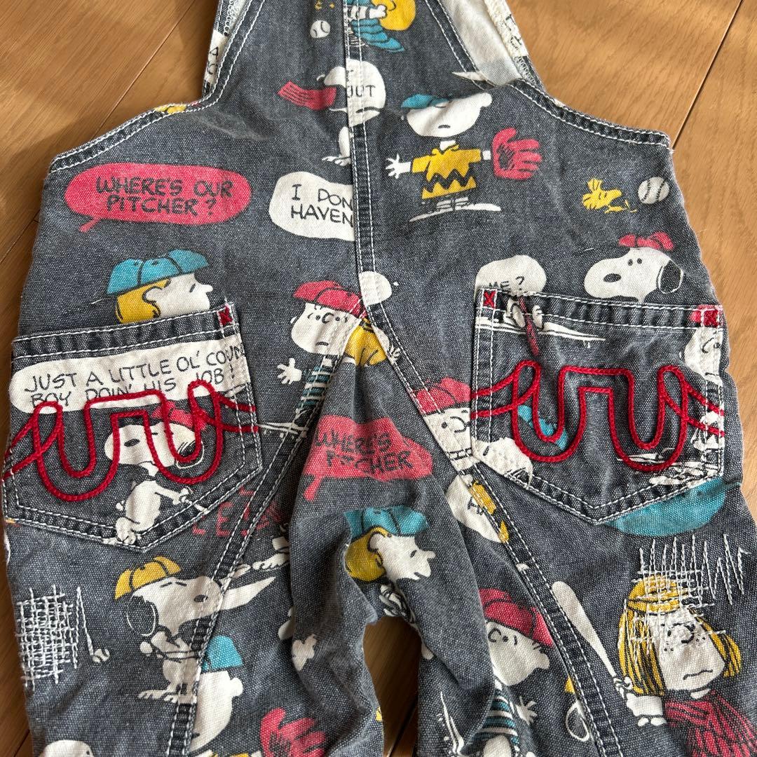 ブーフーウー スヌーピー オーバーオール 110cm - メルカリ