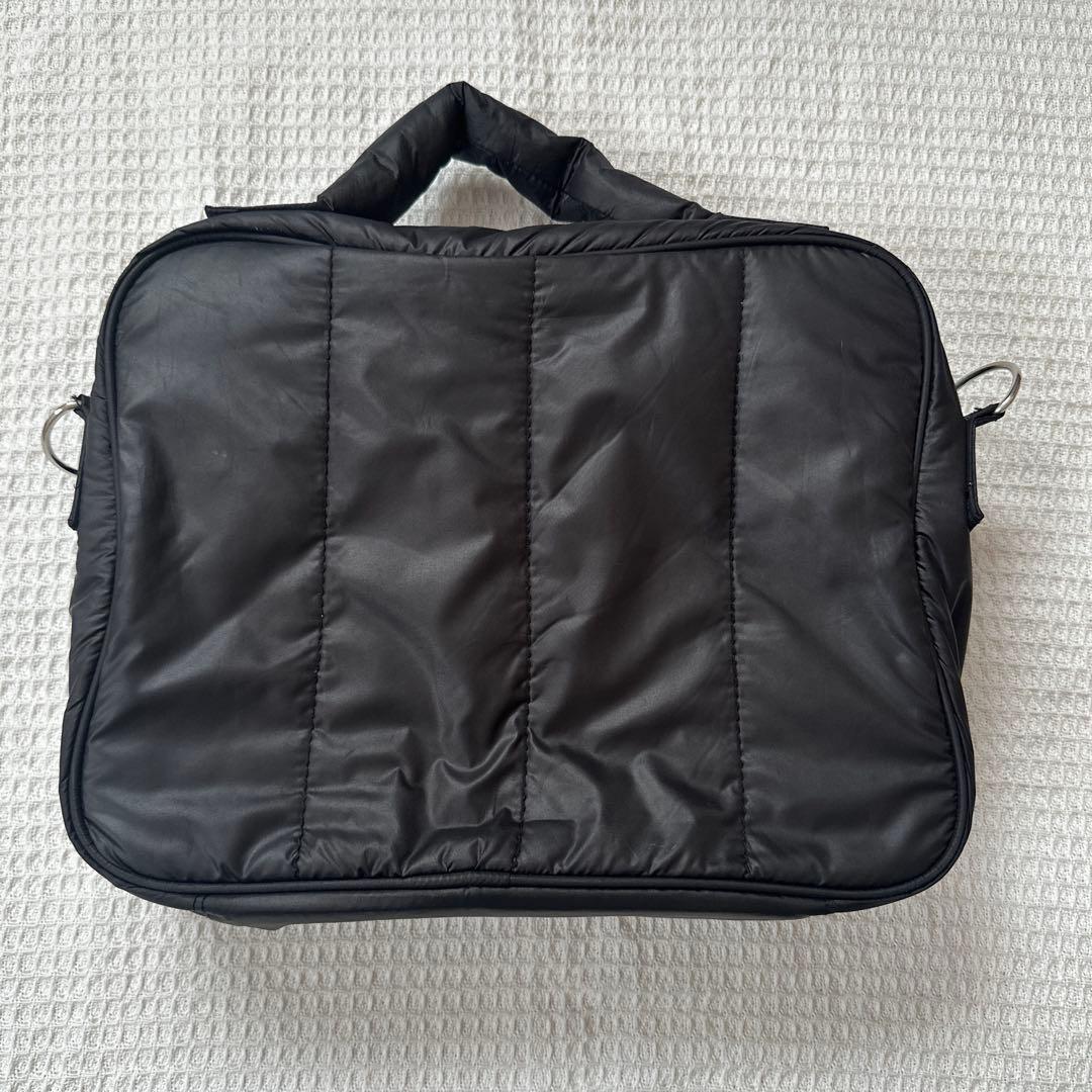 calin】 カラン キルティング マザーズバッグ ポーチ ブラック 実物