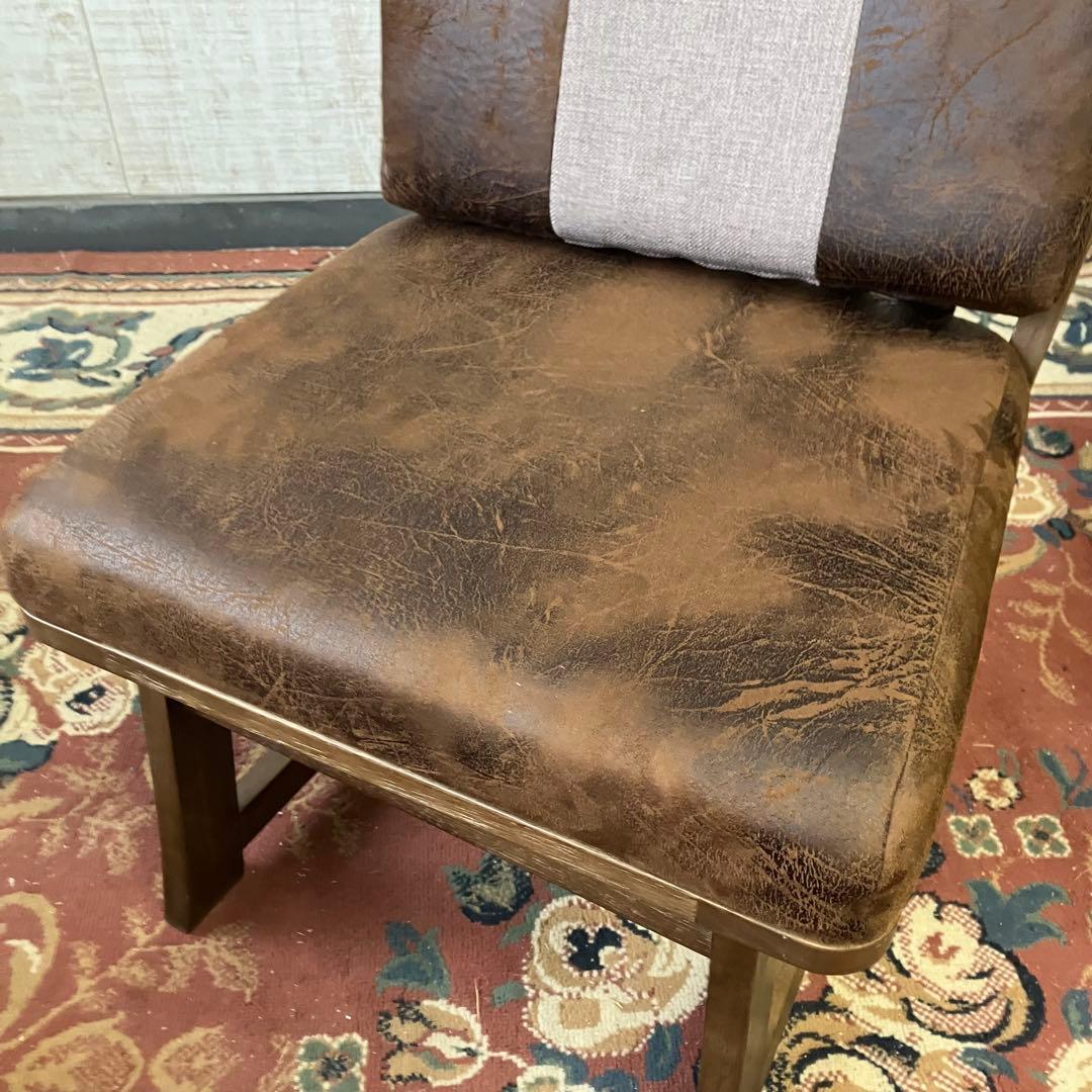 ①北欧レトロ 上久商店 大川家具 ノゾミ 回転式 天然木製椅子