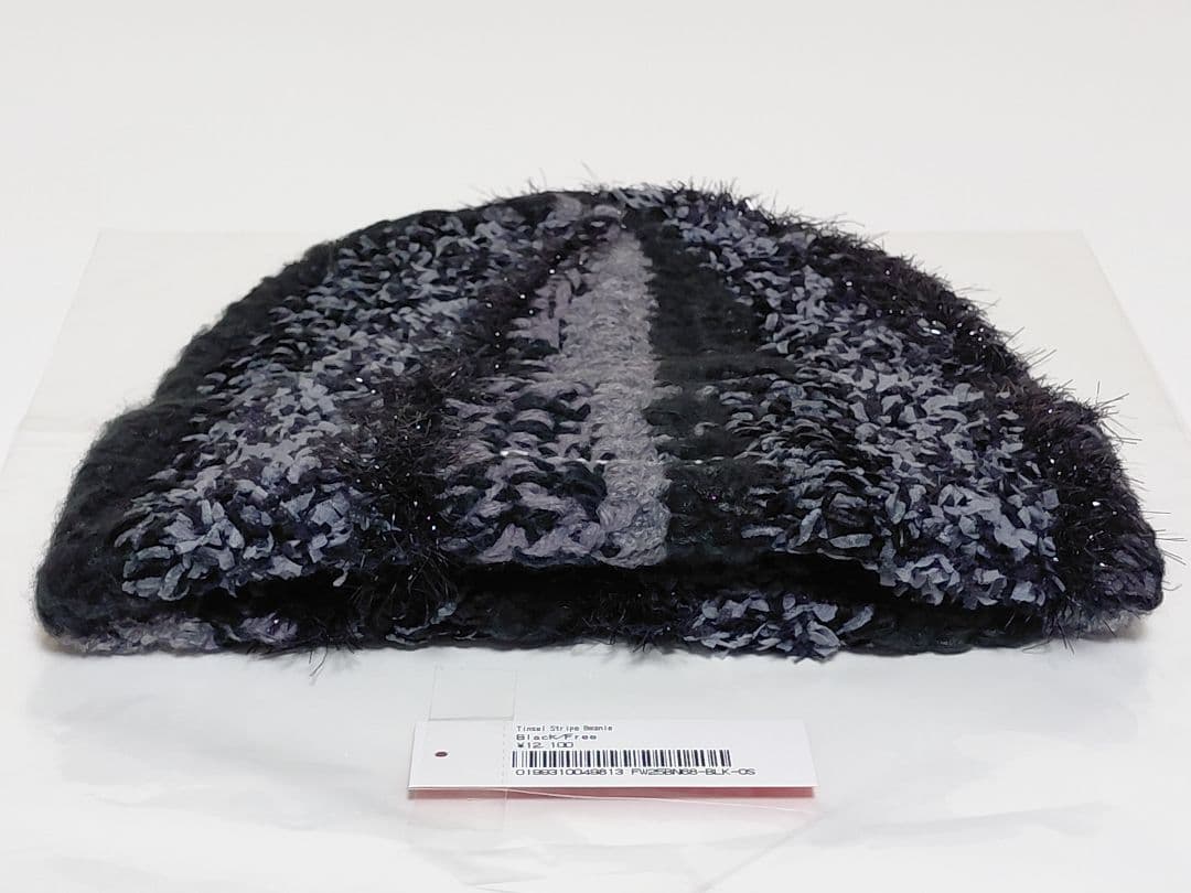 新品未着用 Supreme Tinsel Stripe Beanie Black - メルカリ