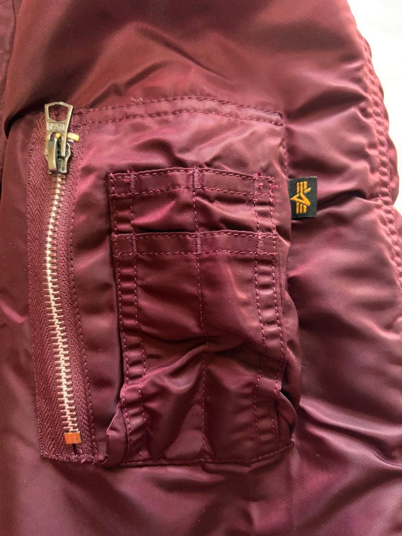 アルファインダストリーズ MA-1 リバーシブル ボルドー ブラック