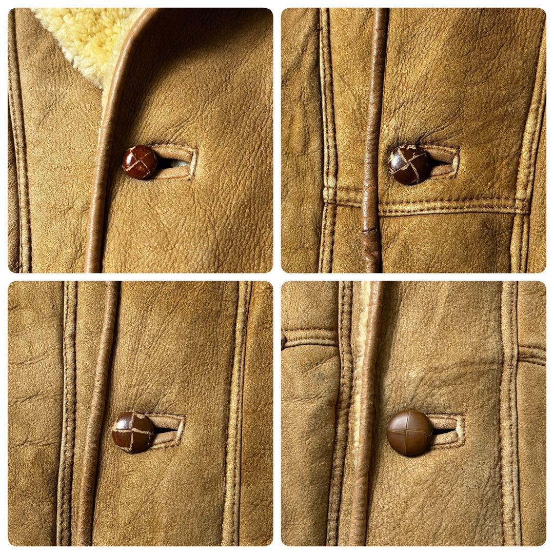 piro様専用vintage ムートンジャケット スウェード レザー本革 袖裏ボ