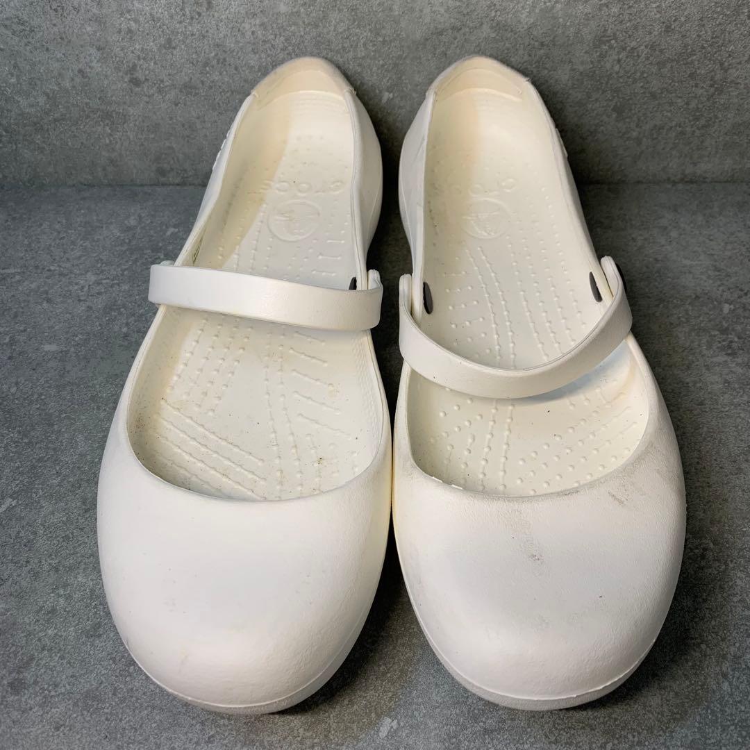 廃盤品】crocs クロックス アリスワーク サンダル ホワイト 23cm