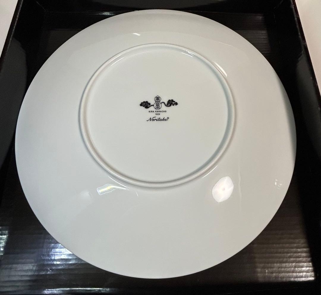 未使用品！ノリタケ 南蛮七宝 雲母唐長 KIRA KARACHO プレート28