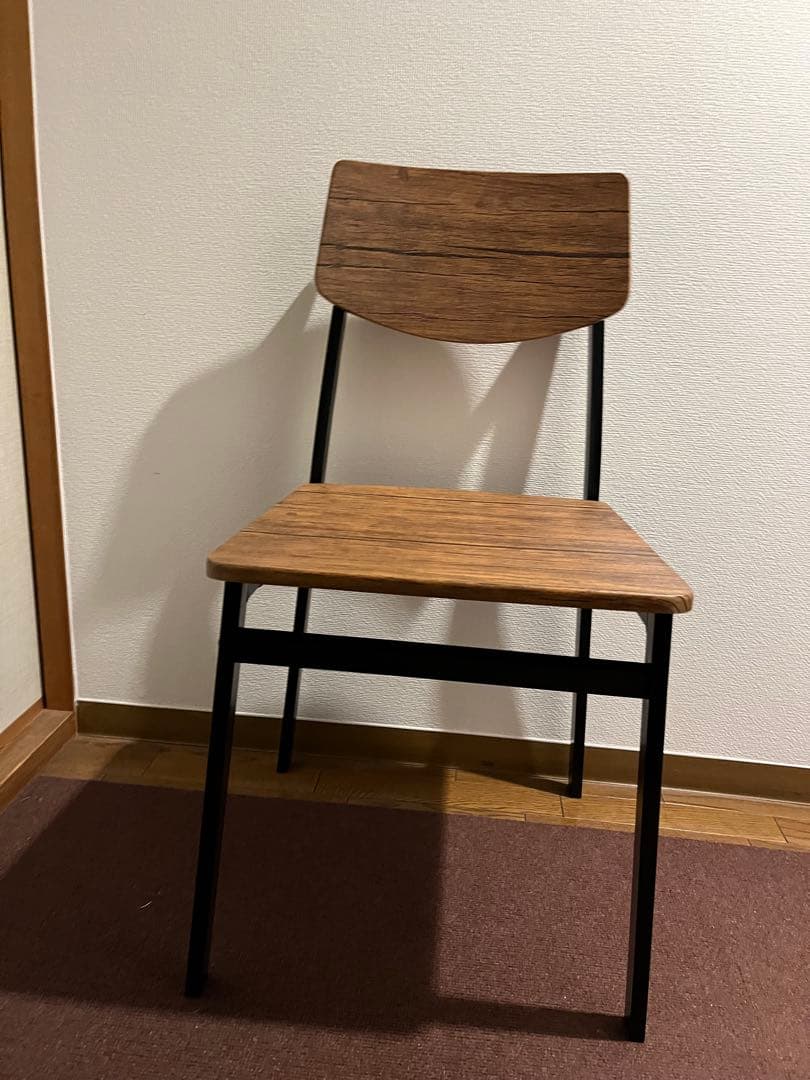 シンプルモダン木製チェア　4脚セット ダイニング チェア 4脚 セット ナチュラル×ホワイト〕 シンプル モダン