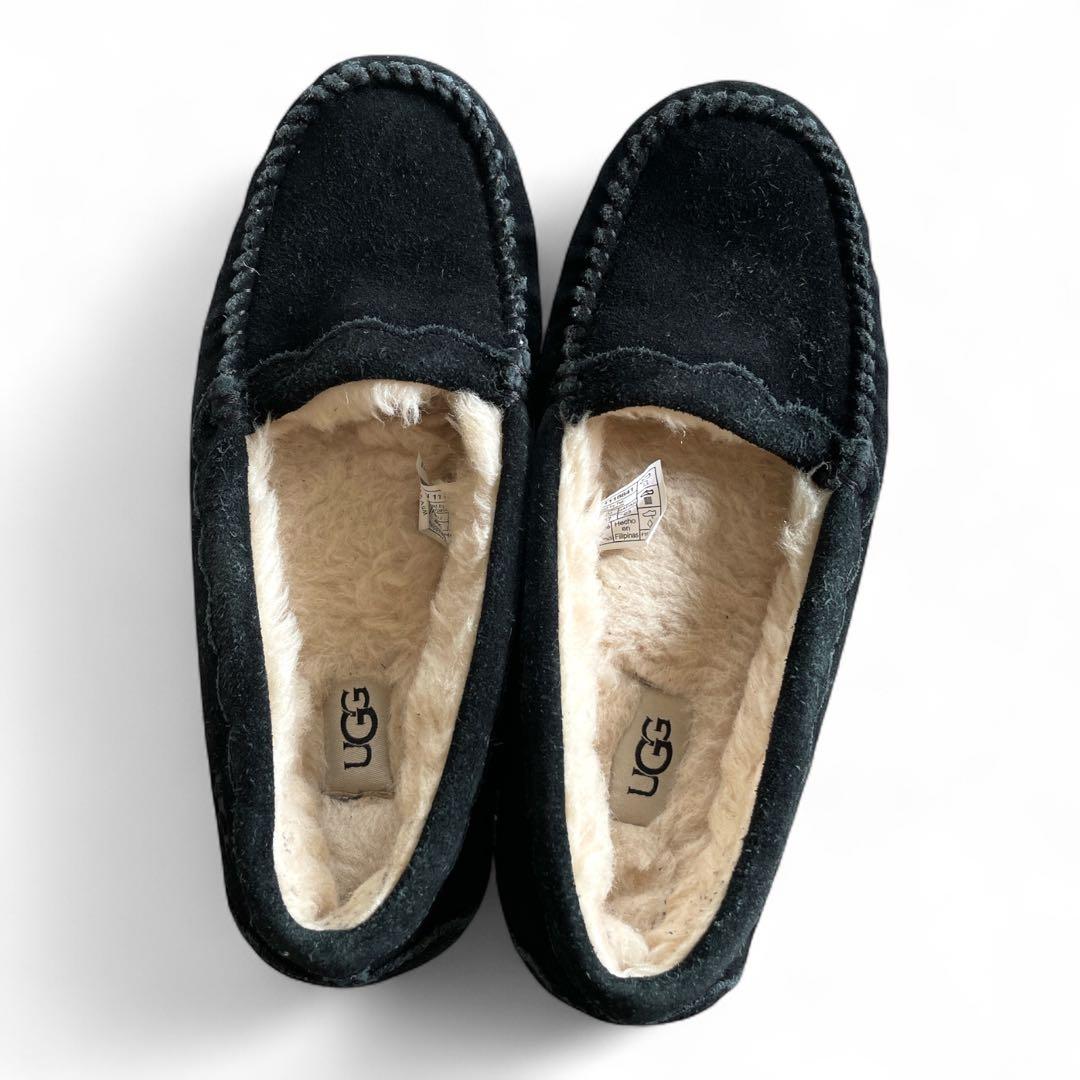 美品 アグ UGG モカシン スカラップド モック 黒 ブラック 23㎝ - メルカリ