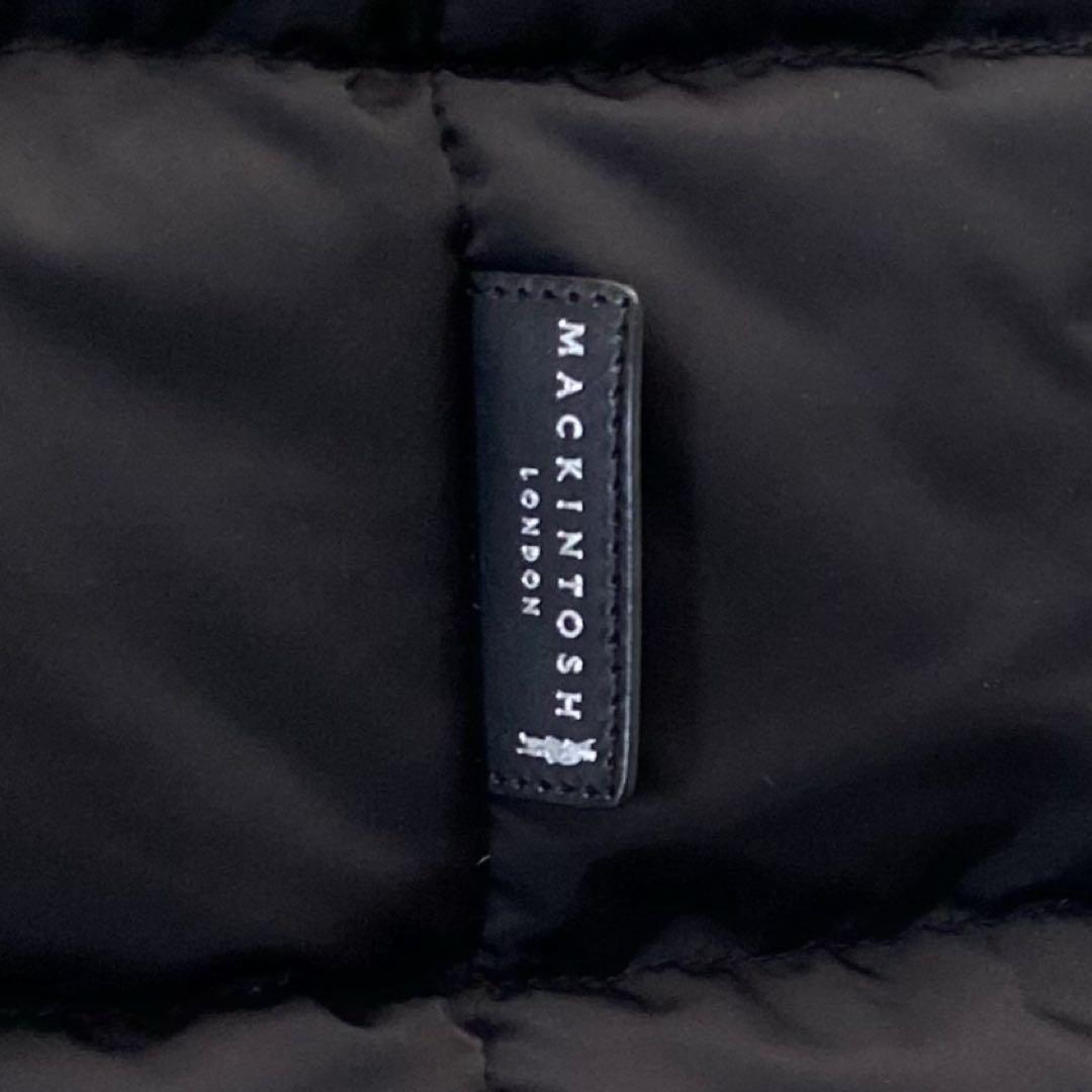 極美/ダウン】マッキントッシュロンドン スタンドカラーコート 黒 38