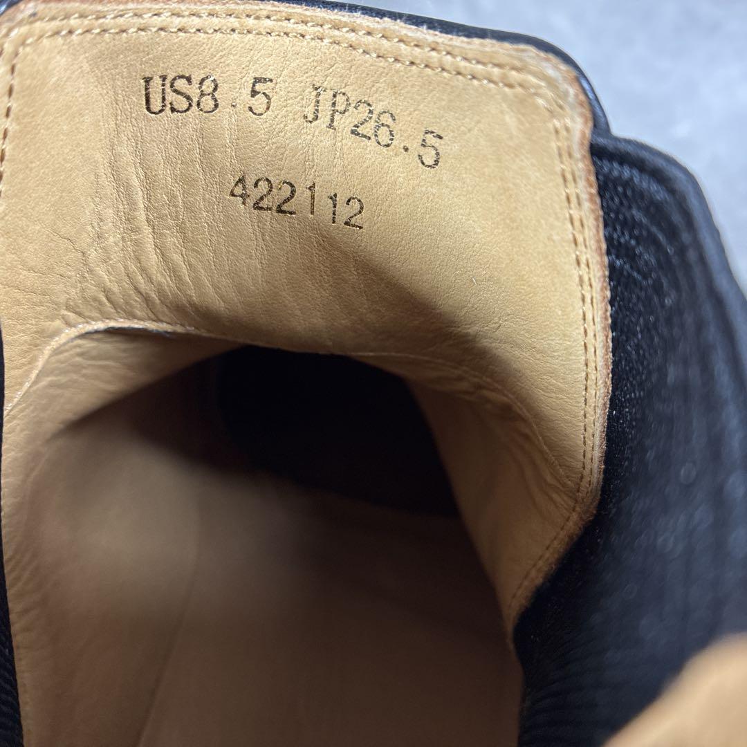 【美品】ユナイテッドアローズ サイドゴアブーツ 本革 黒 日本製 26.5cm