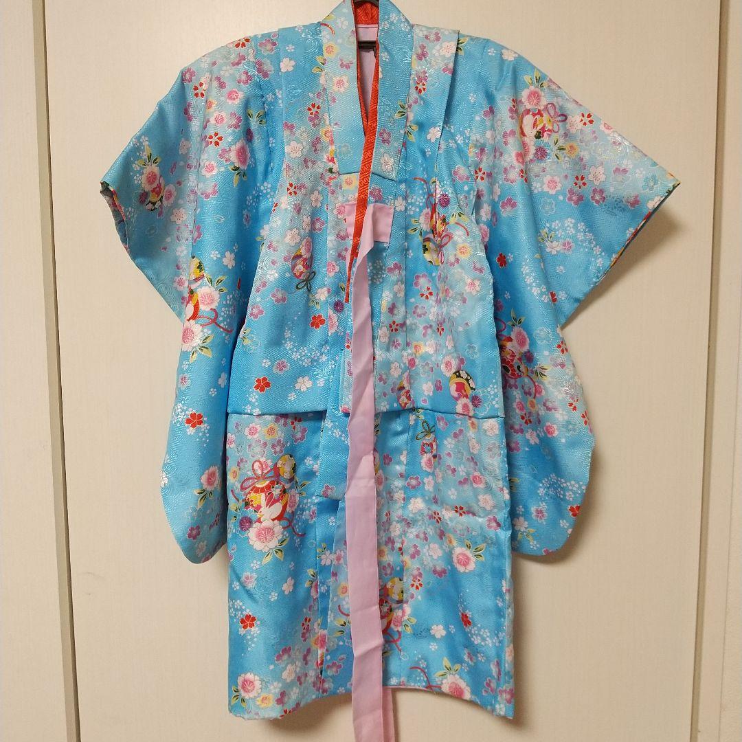 3歳 七五三 着物セット(水色) 着物 下駄 巾着 髪飾り - メルカリ