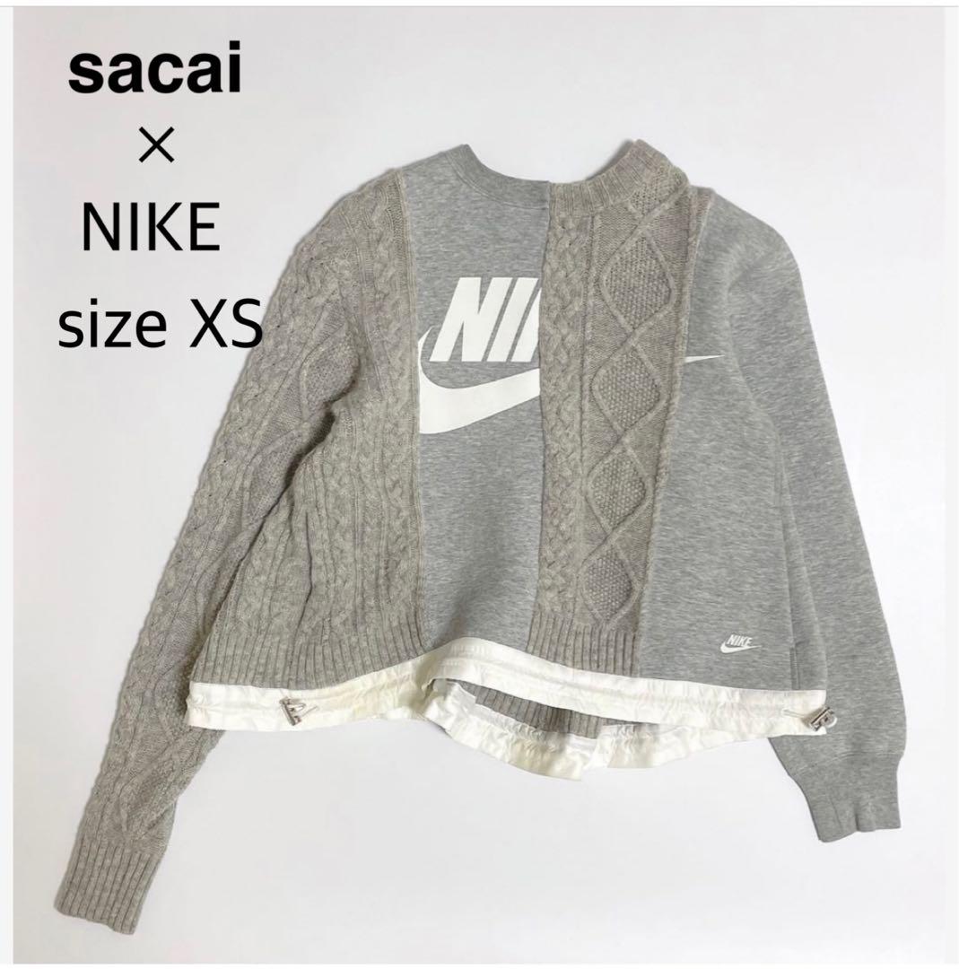 sacai サカイ× NIKE ドッキング ニット スウェット - メルカリ