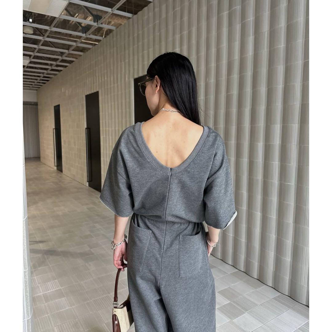 美品＊アメリ AMERI BACK OPEN SWEAT ROMPERS - メルカリ