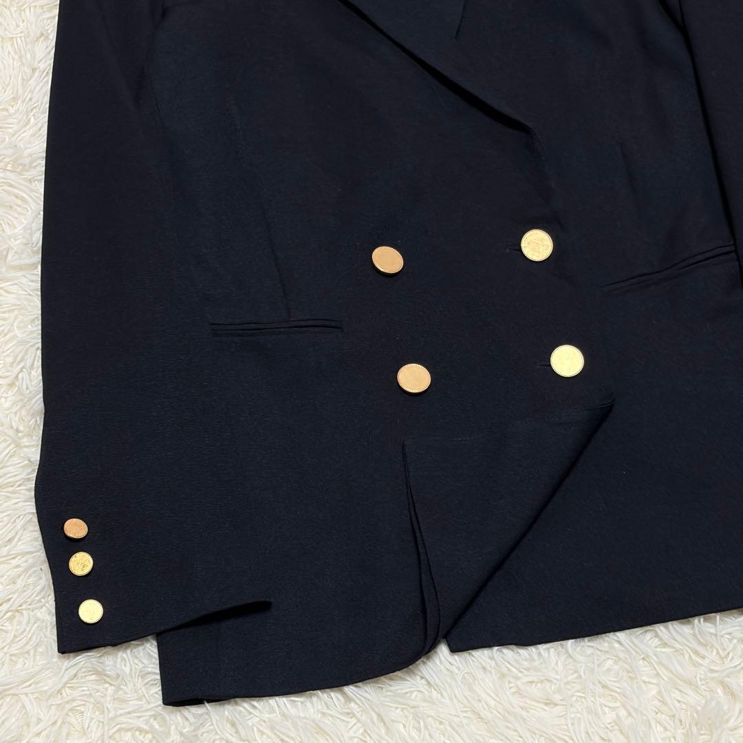 ガリャルダガランテ ウールライクダブルジャケット 金ボタン 紺ブレ