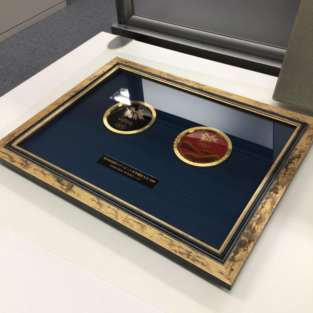 長野オリンピック 記念 メダル メモリアル 長野の想い出 木曽漆器 蒔絵