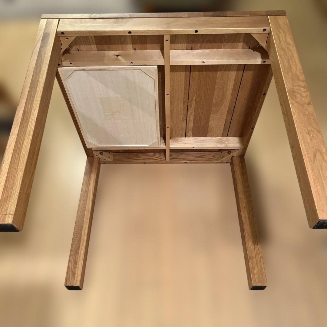 MUJI 無印良品 無垢材引出付・幅80㎝ 正方形 ダイニングテーブル 良品