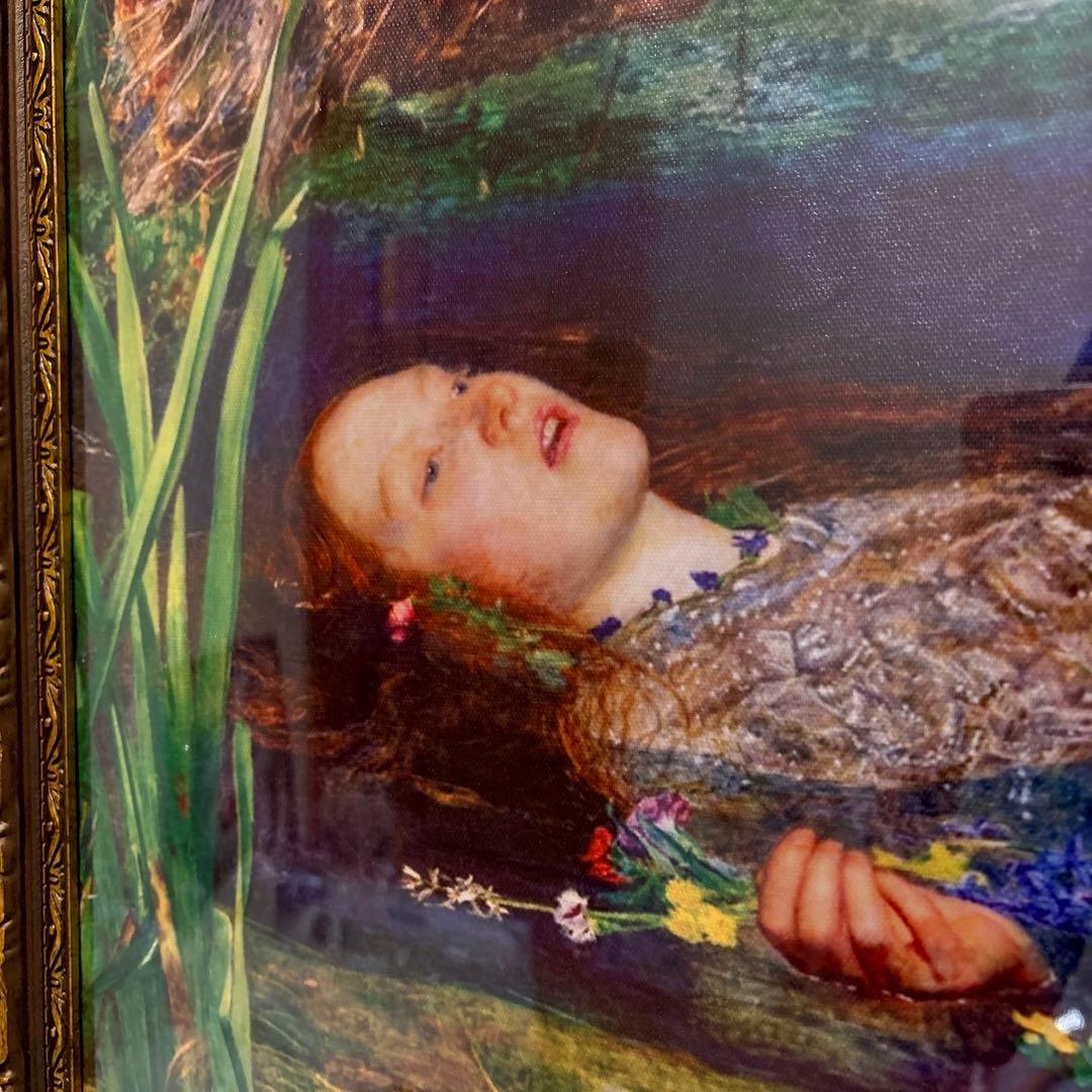 オフィーリア ミレイ 油彩画 額装品 アート - メルカリ