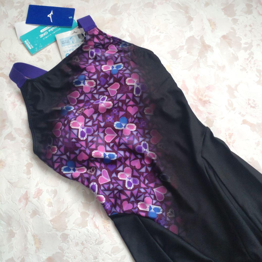 M 新品 MIZUNO 寺川綾 StrokeONE パッド付 練習水着 紫×黒 - メルカリ
