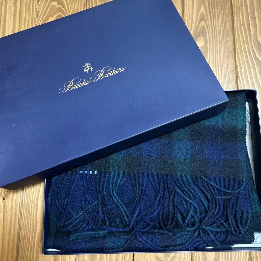 Brooks Brothers チェック柄マフラー メリノウール チェック マフラー Made in UK | Brooks