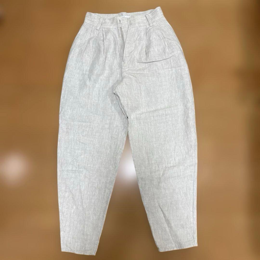 大人気完売品　etretokyo リネン　テーパードパンツ エトレトウキョウ ETRE' TOKYO リネンテーパードパンツ （WHITE