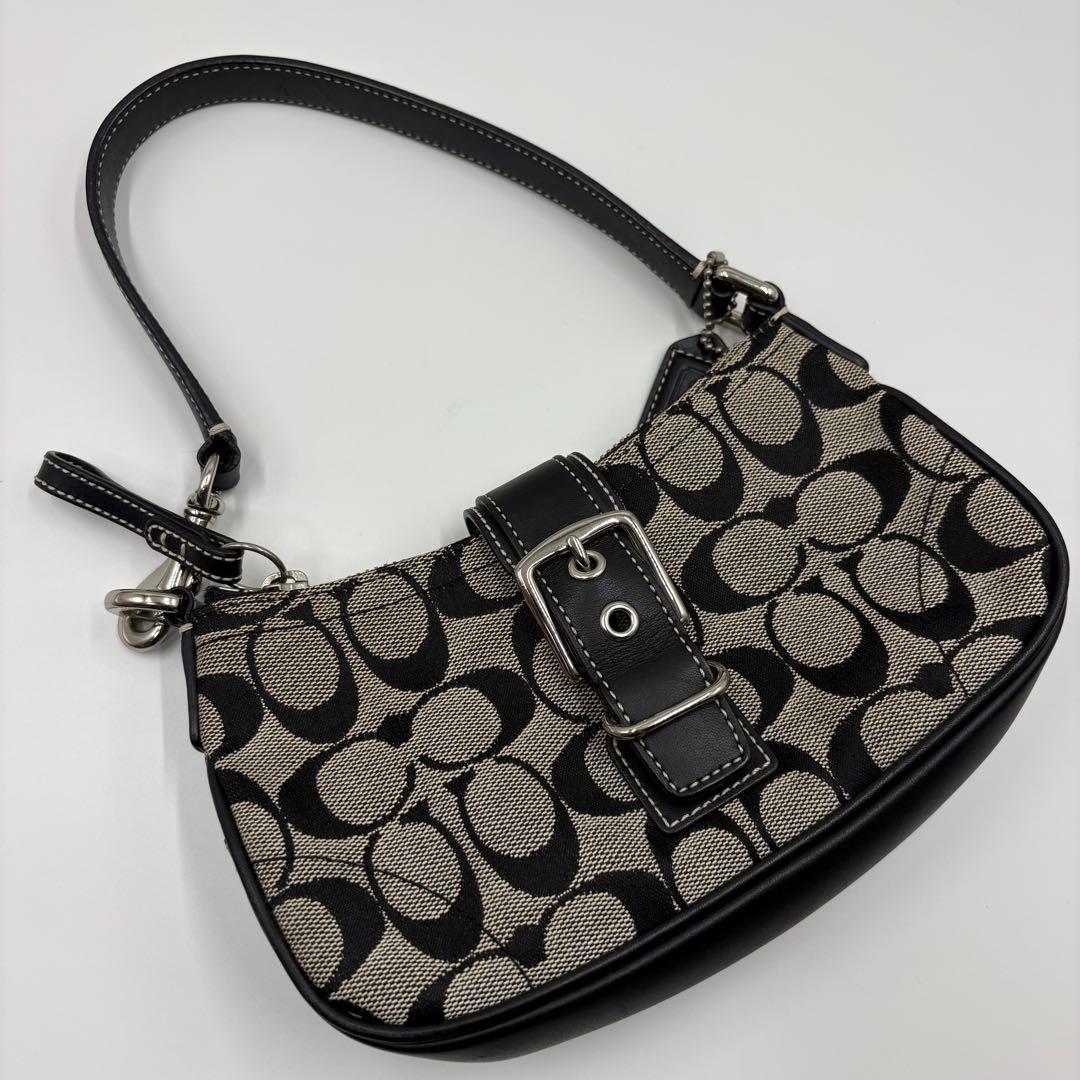 美品 COACH ソーホー シグネチャー バッグ アクセサリーポーチ 肩掛け