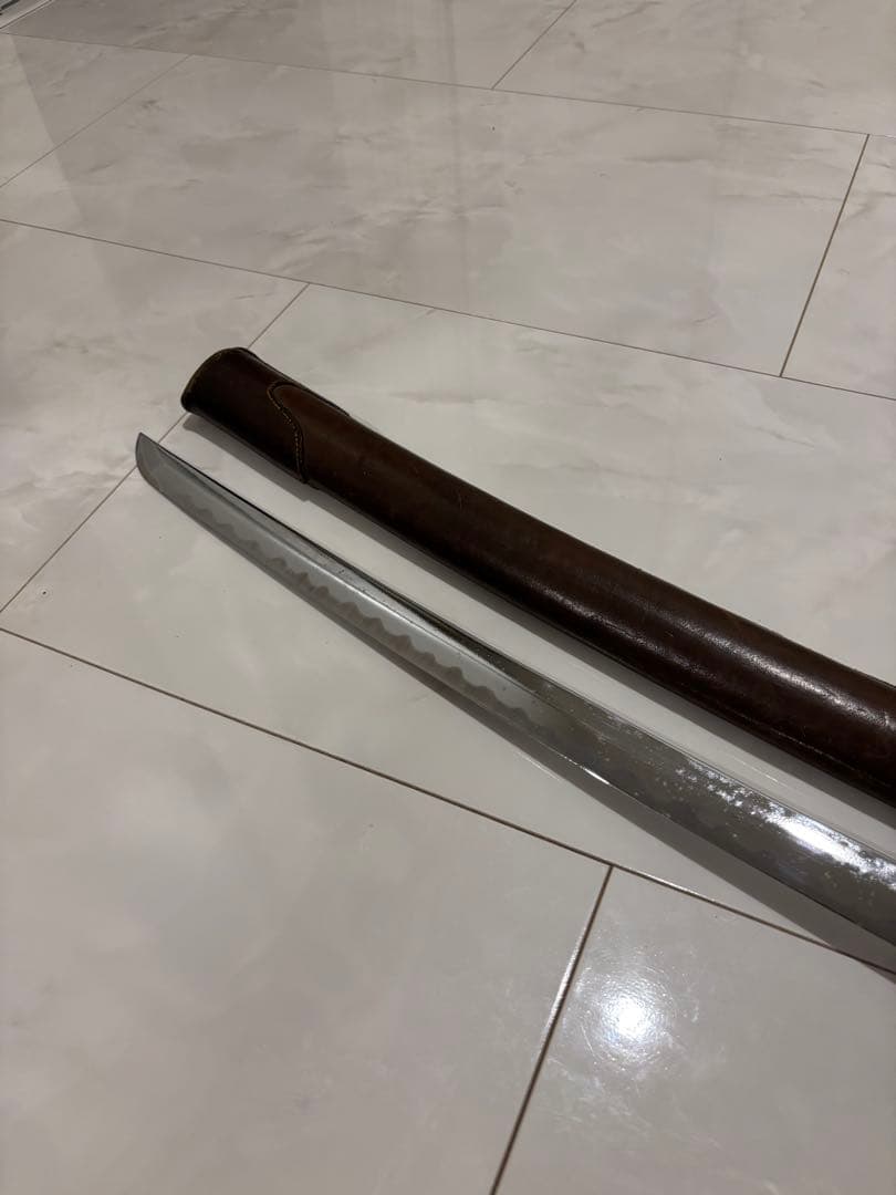 今月価格 希少 レア 日本軍 木鞘 革巻き 日本刀 模造刀 儀礼刀