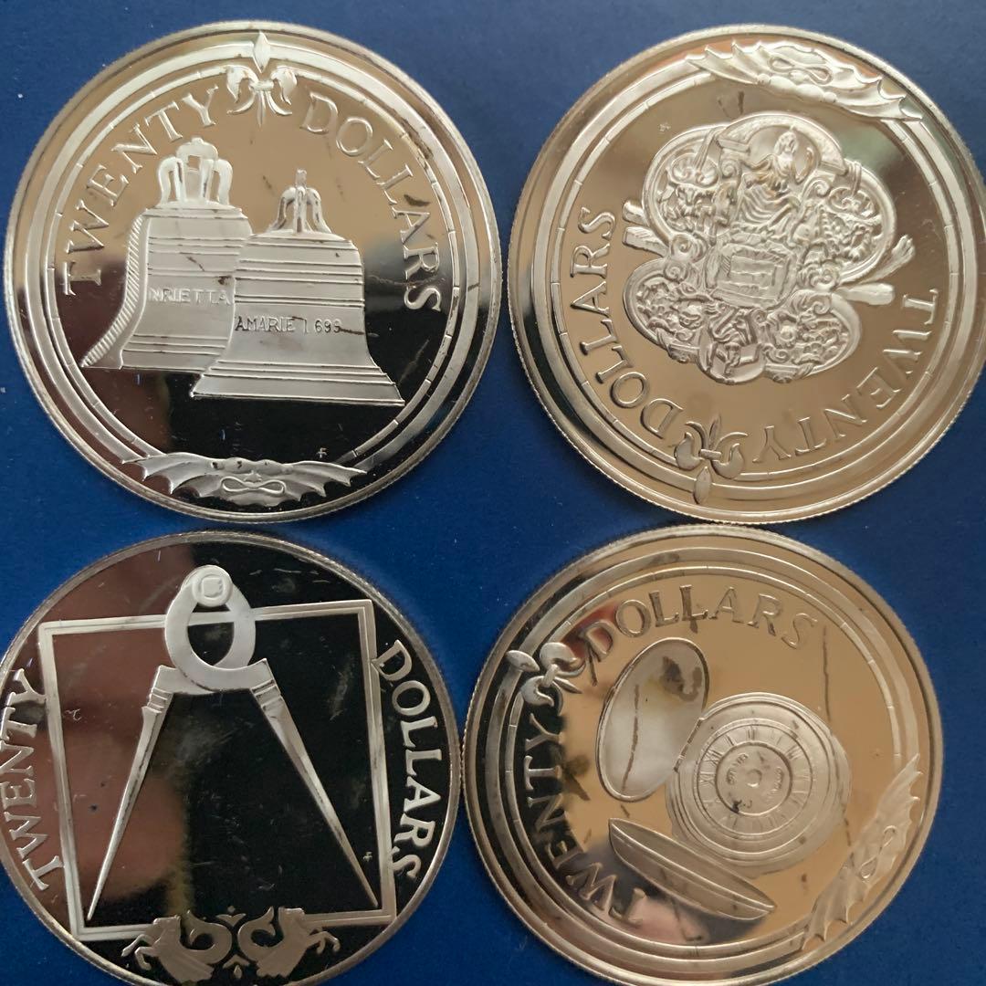 フランクリンミント カリブ海秘宝コインコレクション25点 プルーフ銀貨