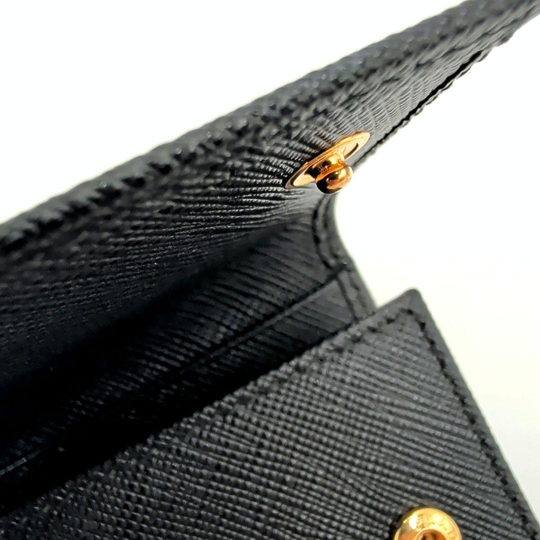 現行 PRADA プラダ 4連キーケース サフィアーノトライアングル IC認証