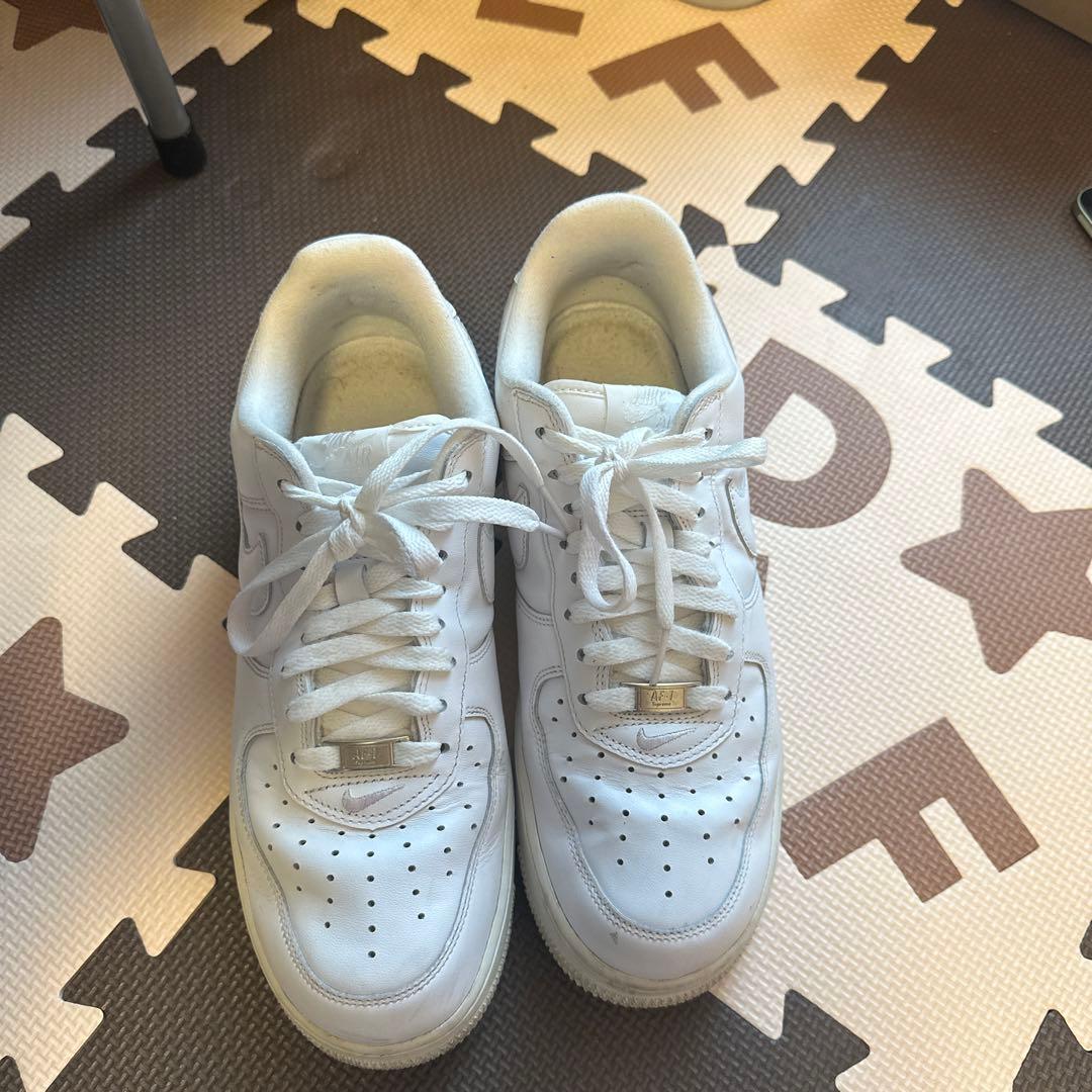 Nike Air Force 1 × Supreme ホワイト 27.5cm