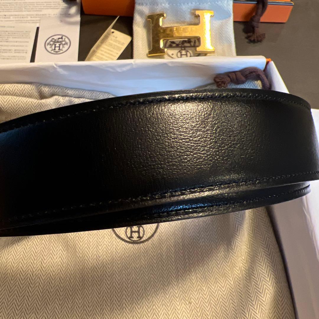 エルメス メンズ ベルトバックル 《H》 マルトレ & レザーベルト 32mm