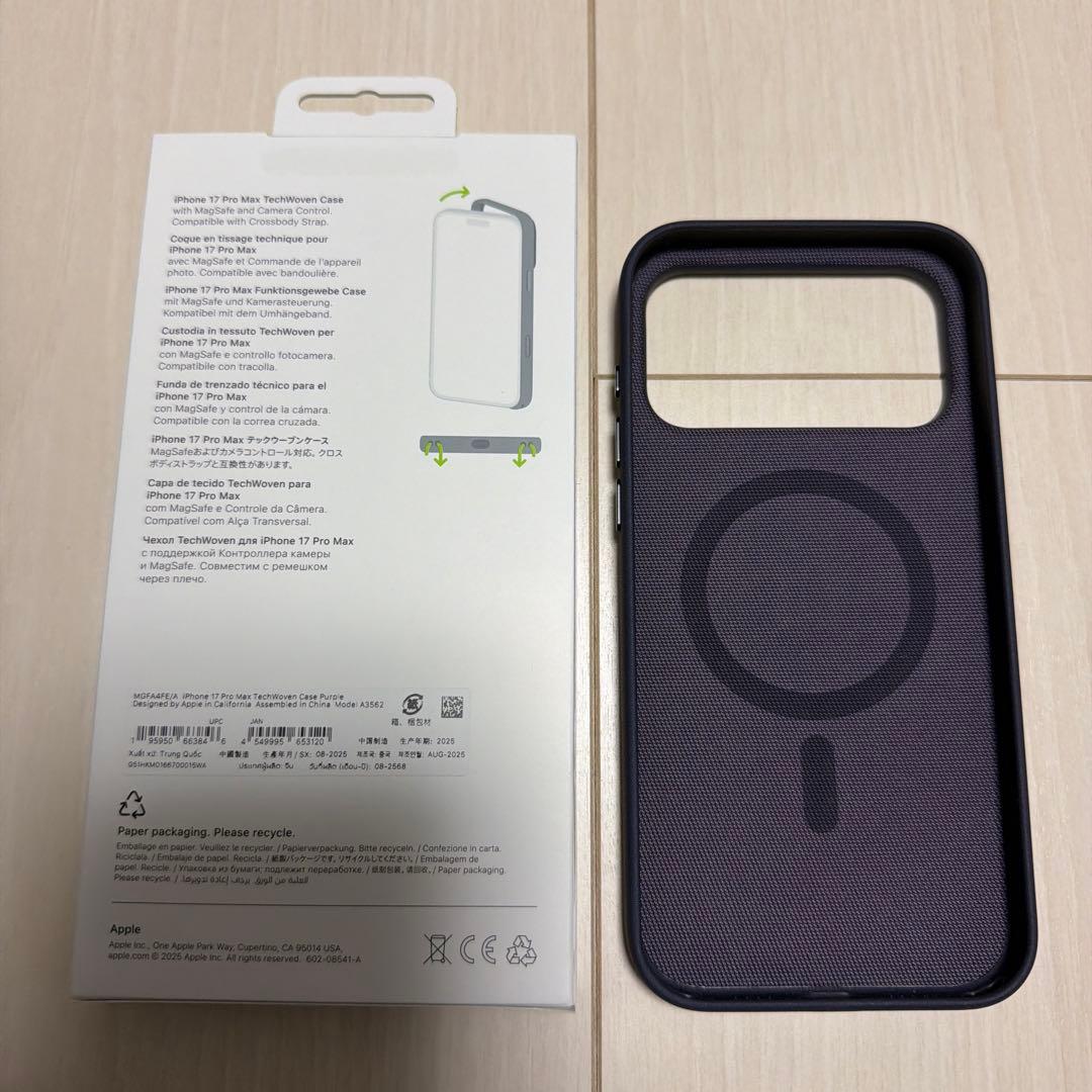 純正品 iPhone 17 Pro Max テックウーブンケース パープル - メルカリ