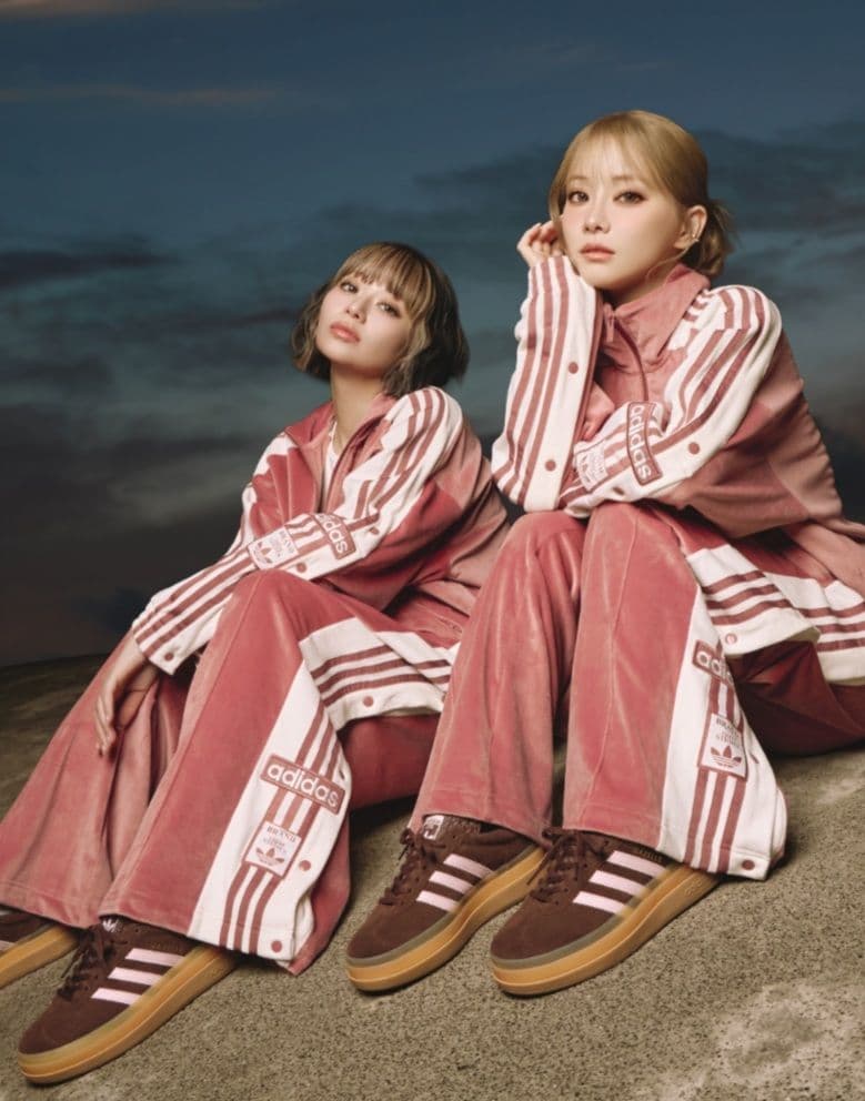 adidas❤重盛さと美 Sサイズ アディブレイクベロアピンク 上ジャケット