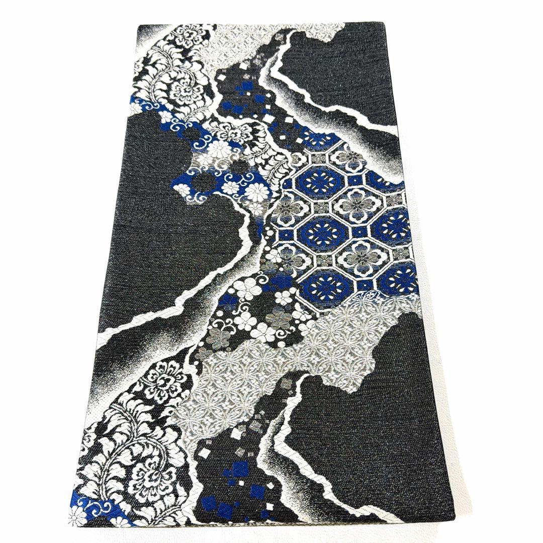 帯6739 ○高級 正絹 藍染 六通 袋帯 - メルカリ