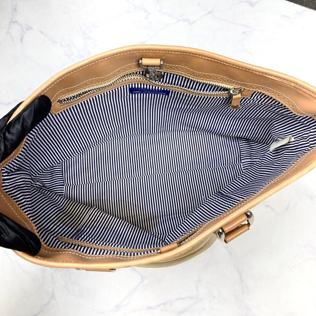 バーバリー ブルーレーベル トートバッグ ホースロゴ キャンバス