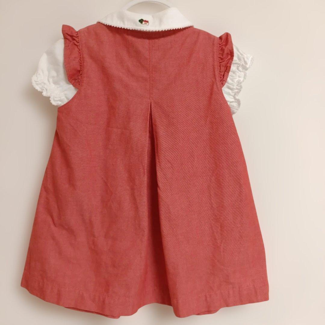 familiar 半袖ブラウスとジャンパースカートセット 80cm - メルカリ