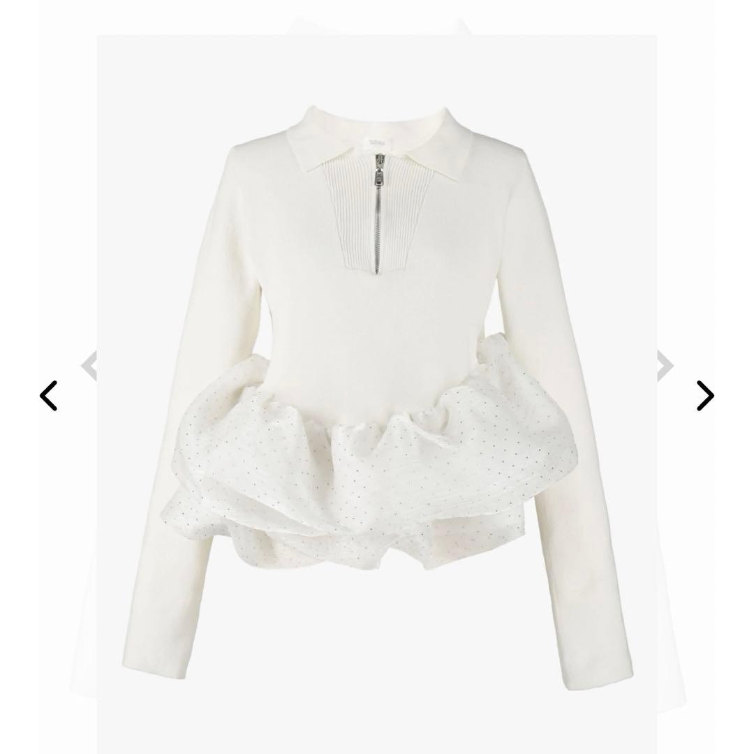 bibiy LISA PEPURAMU KNIT ぺプラムニット - メルカリ