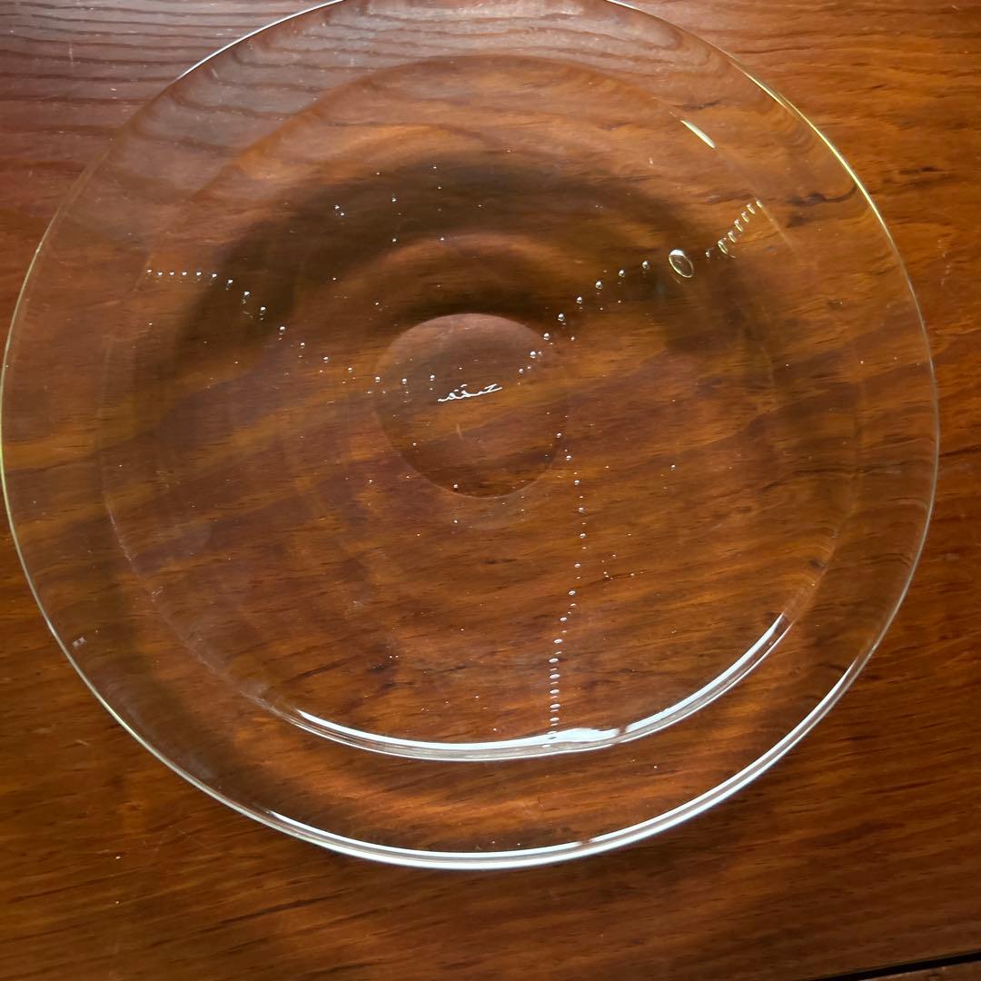 新品◆74 荒川尚也　23.5cm ゆらぎ皿 大皿プレート2枚笛吹ガラス　晴耕社