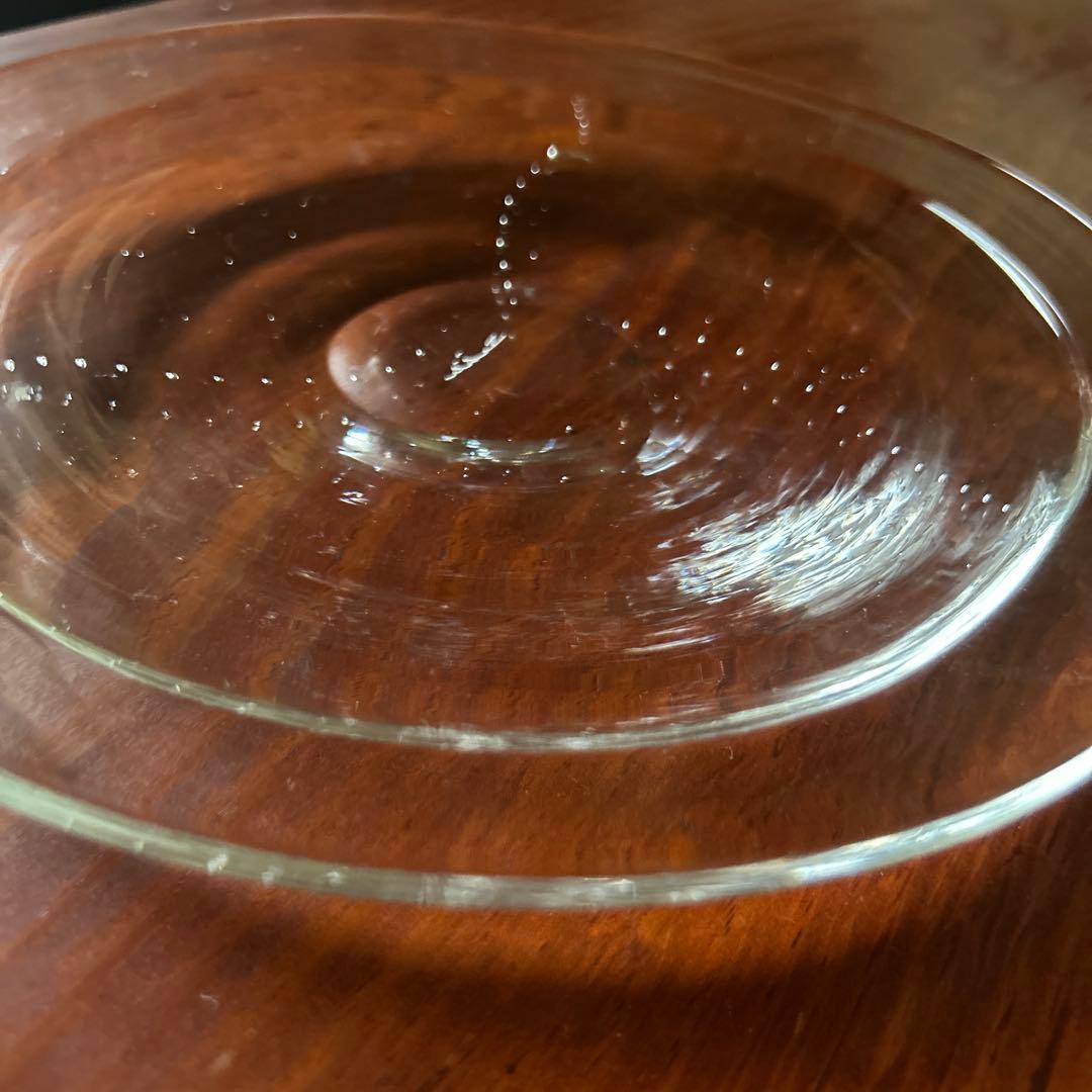 新品◆74 荒川尚也　23.5cm ゆらぎ皿 大皿プレート2枚笛吹ガラス　晴耕社