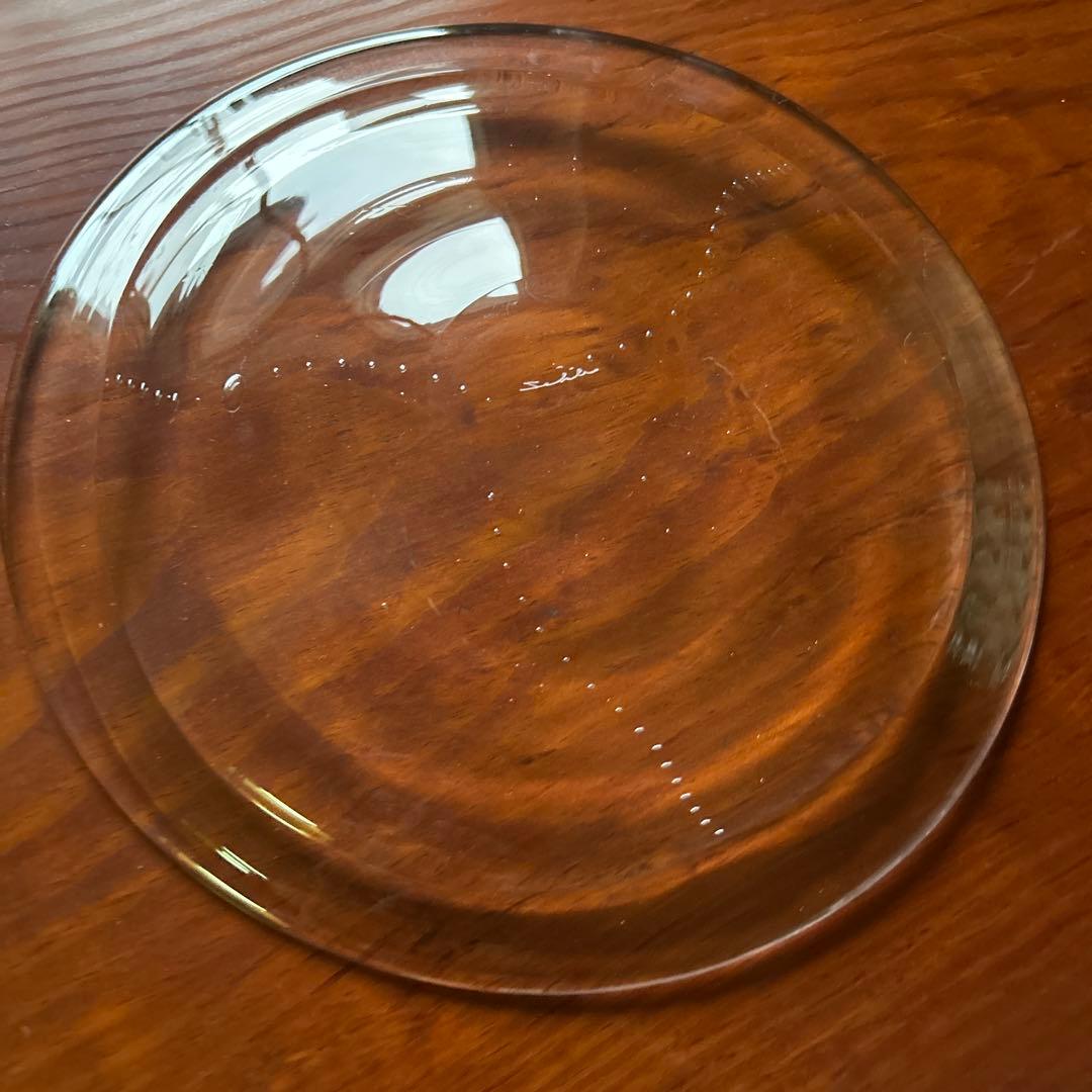 新品◆74 荒川尚也　23.5cm ゆらぎ皿 大皿プレート2枚笛吹ガラス　晴耕社