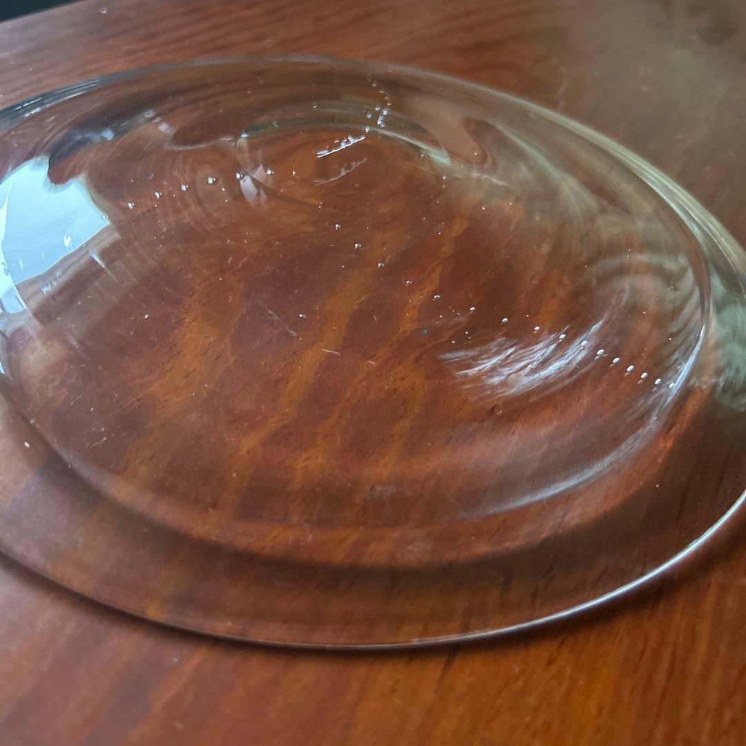 新品◆74 荒川尚也　23.5cm ゆらぎ皿 大皿プレート2枚笛吹ガラス　晴耕社