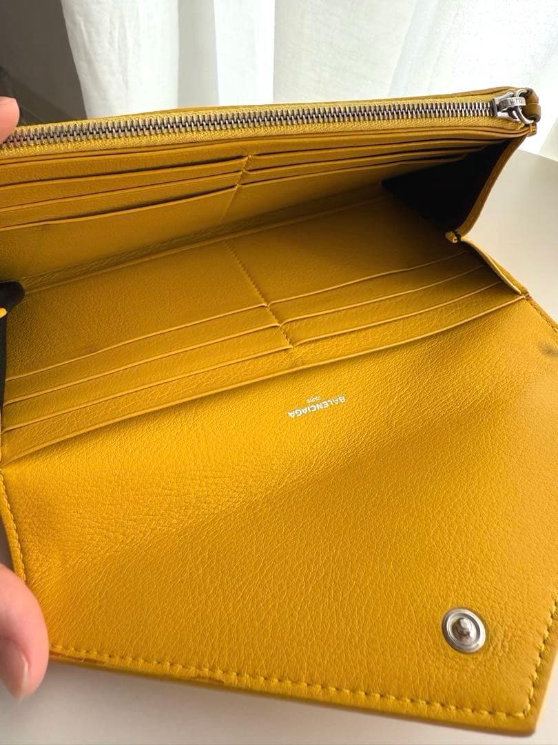 BALENCIAGバレンシアガ ペーパー ウォレット イエロー 長財布 - メルカリ