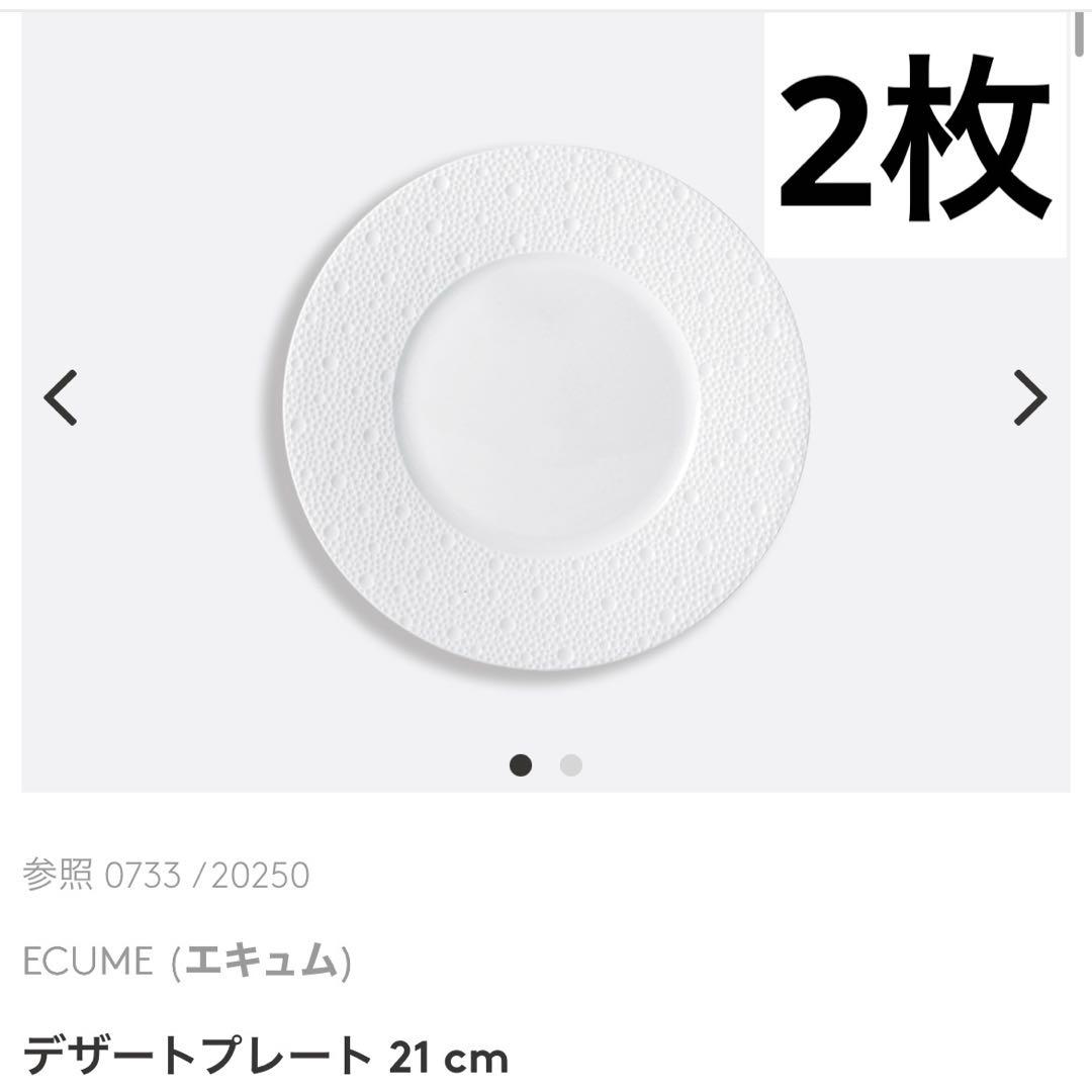 新品未使用 BERNARDAUD エキュム プレート ホワイト 2枚組 エキュム ディナープレート | BERNARDAUD/ベルナルド | 三越伊勢丹