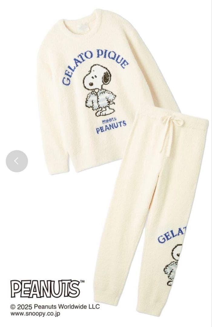 gelato pique【PEANUTS】ジャガードプルオーバー＆パンツセット セール】【PEANUTS】【ONLINE限定】オリジナルアート ジャガードプル
