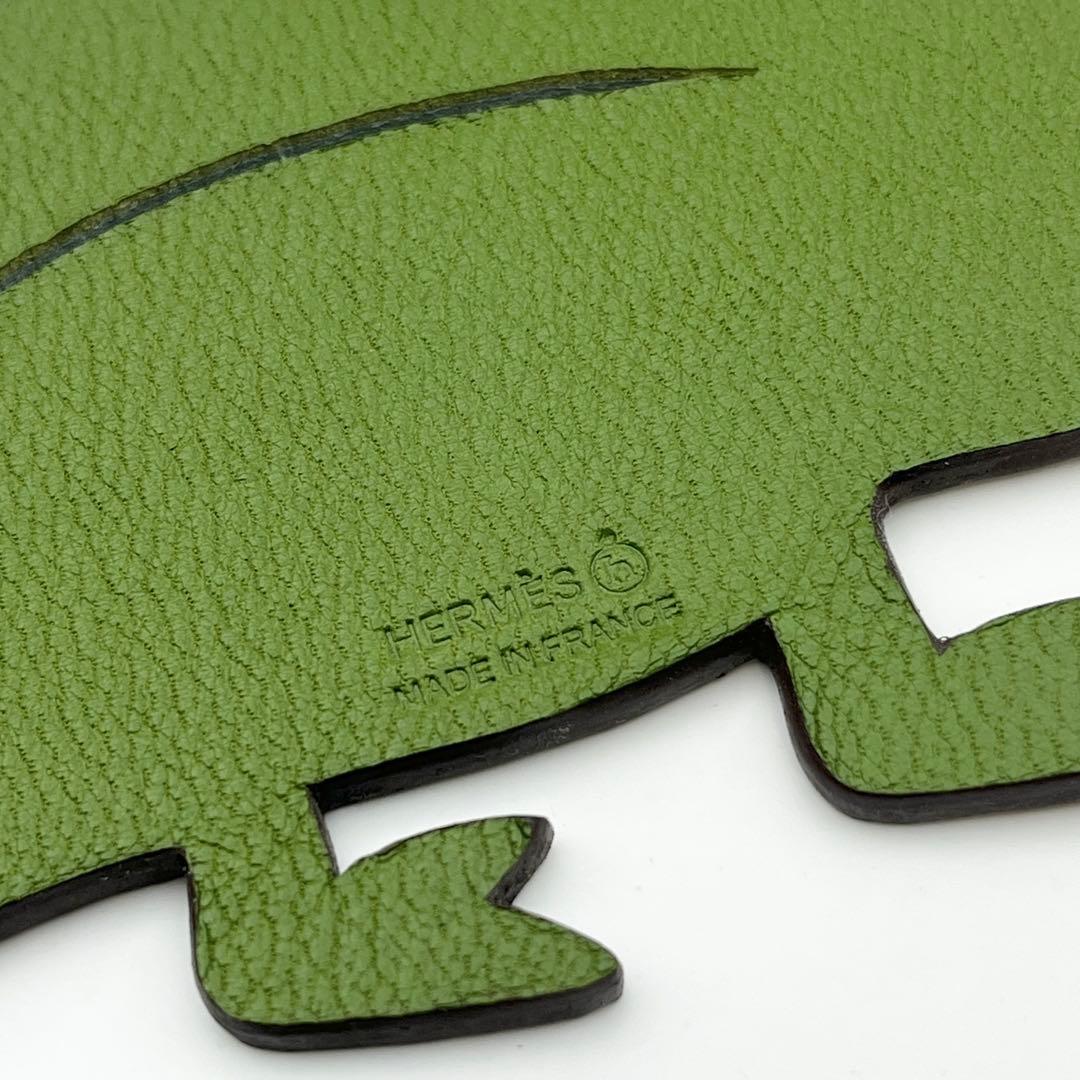 エルメス プティアッシュ バッグチャーム カメレオン ライトブラウン